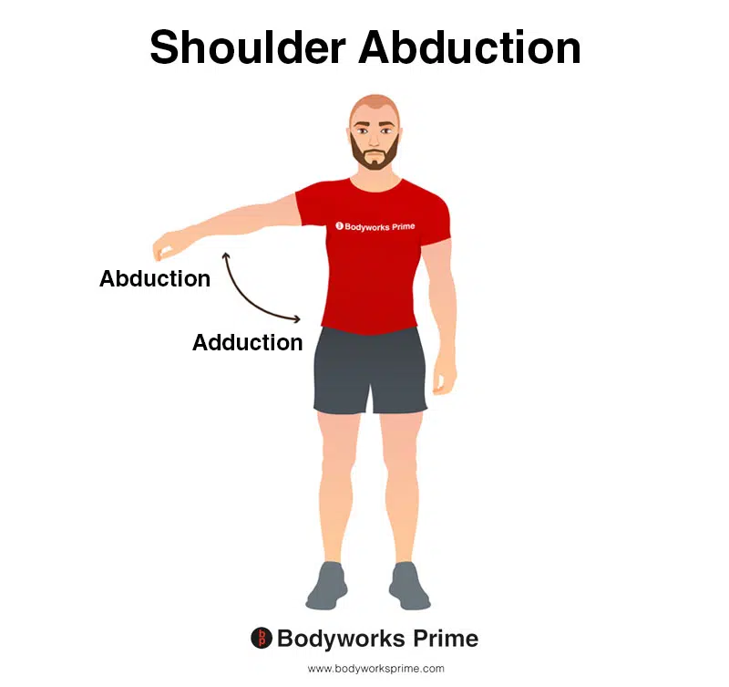 Image of a person demonstrating the movement of shoulder abduction.